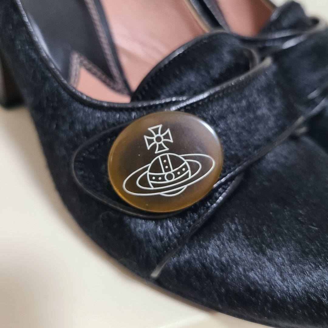 Vivienne Westwood ハラコ パンプス オーブ ロゴ 23.5cm