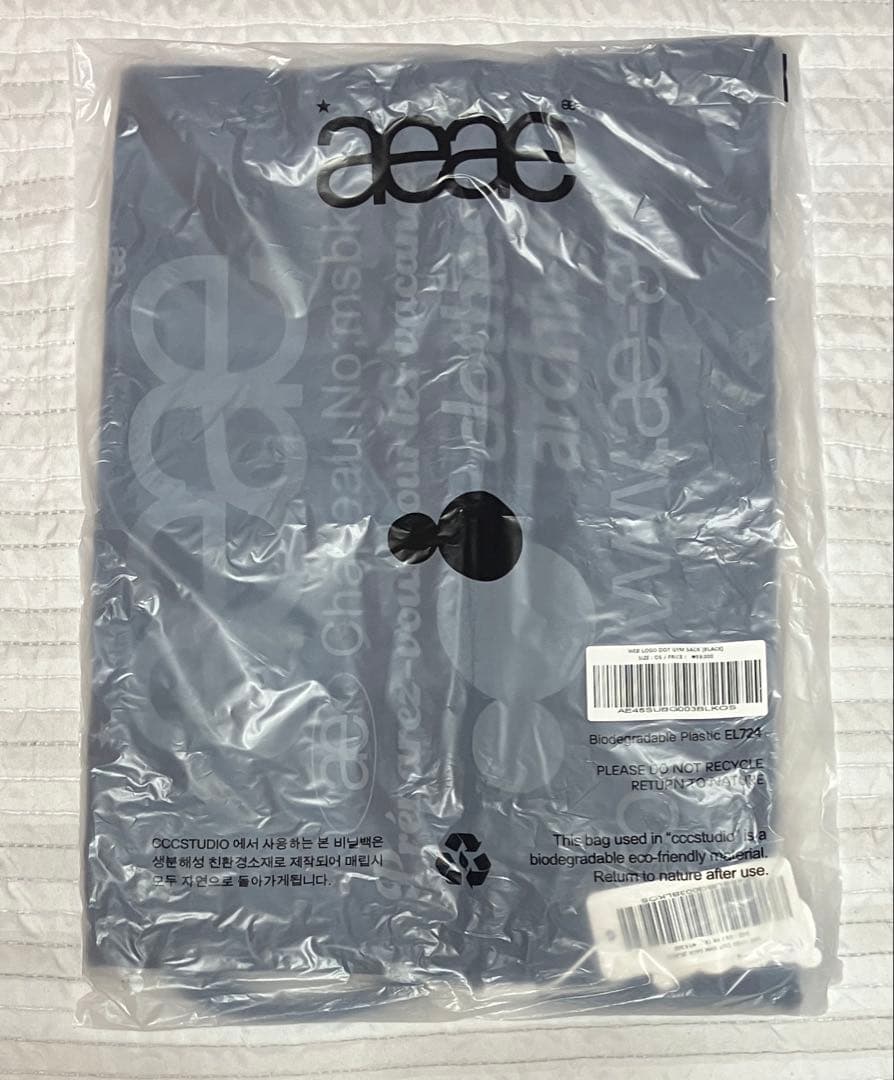 ☆新品☆ aeae ナップサック ドット ブラック 韓国限定 ♡正規品