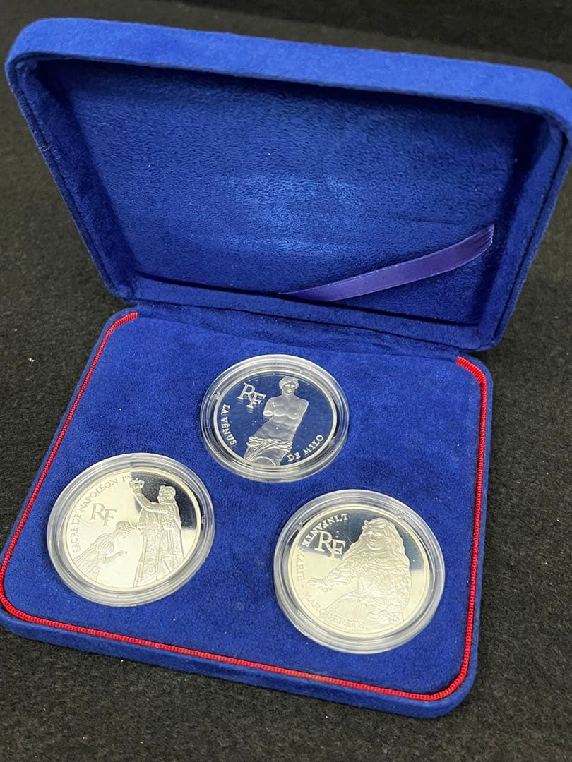 ルーブル美術館200周年記念コイン / シルバー900】銀貨3点セット