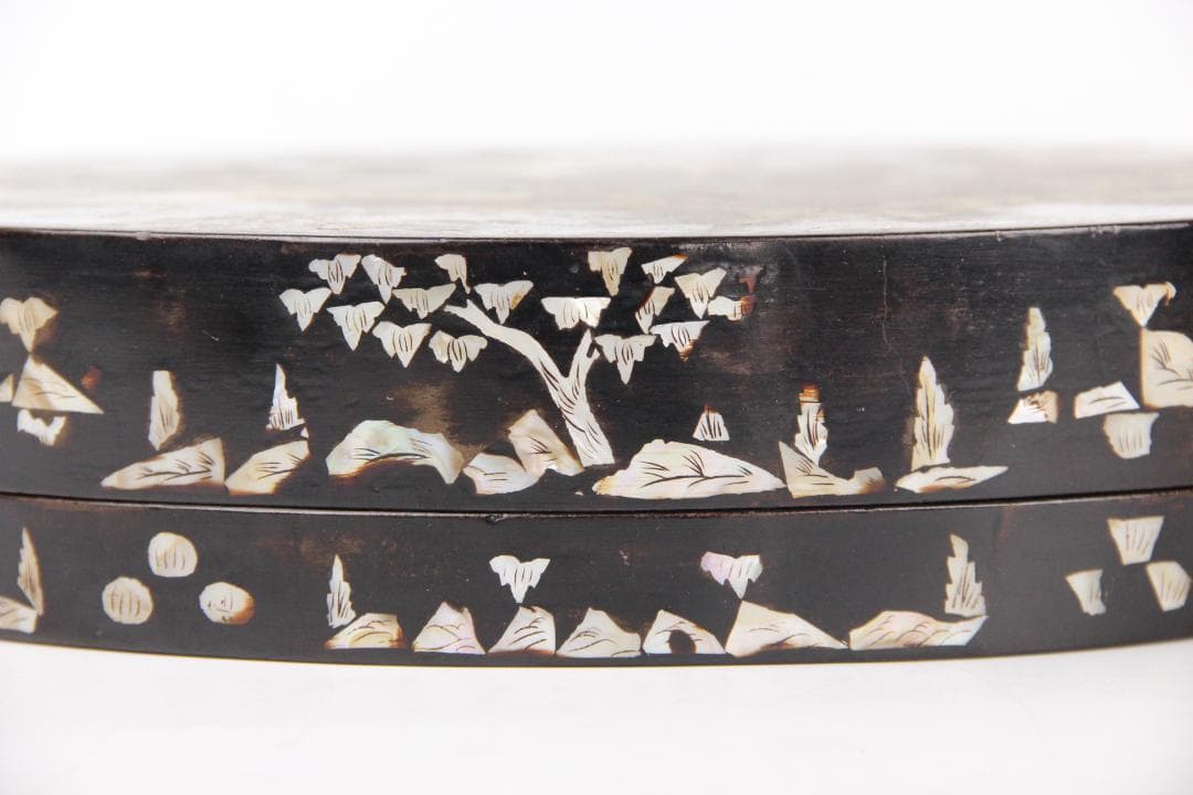 李朝 古朝鮮 朝鮮美術 李朝 螺鈿細工 嵌木造 蓋物 蓋物 EY11-11 - メルカリ