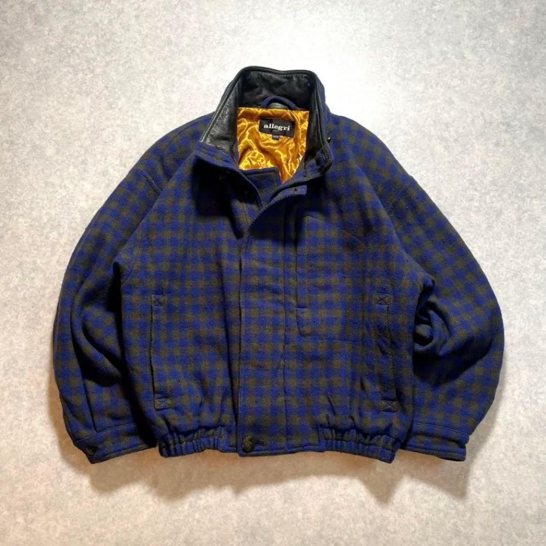 allegri アレグリ ウール ブルゾン チェック柄 ジャケット マルジェラ