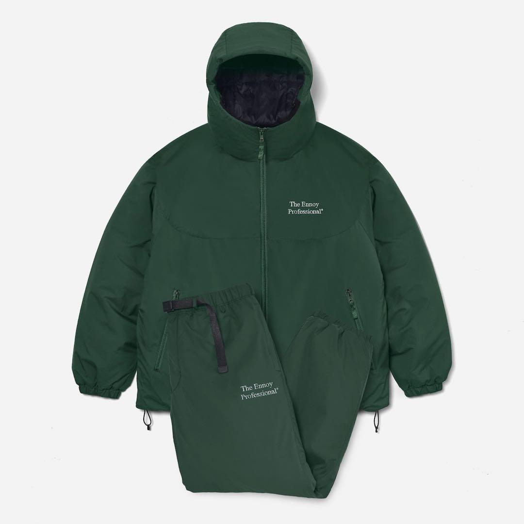 ENNOYとスタイリスト私物 PADDED NYLON SET UP GREEN