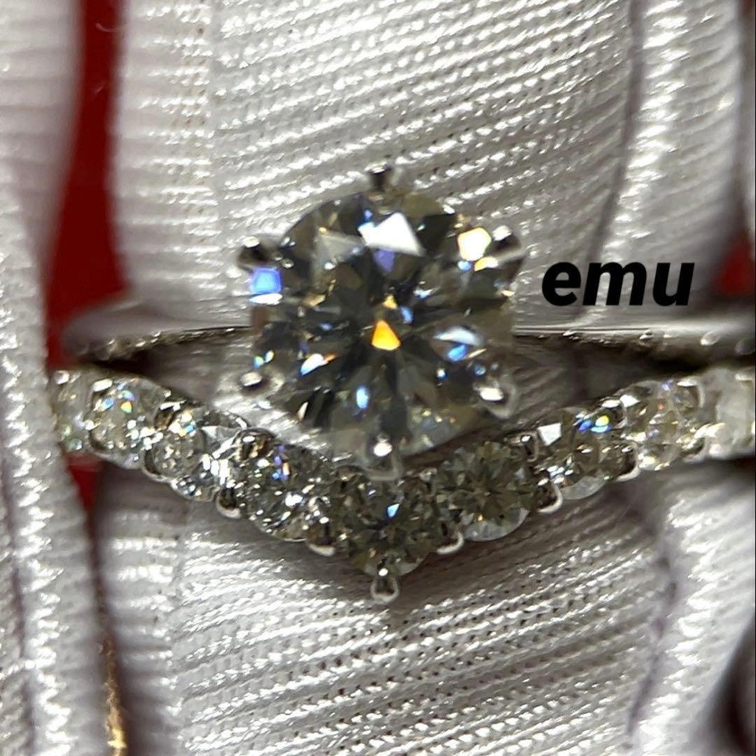 最高級モアサナイト / Ｖシェイプ パヴェ / フルエタニィリング