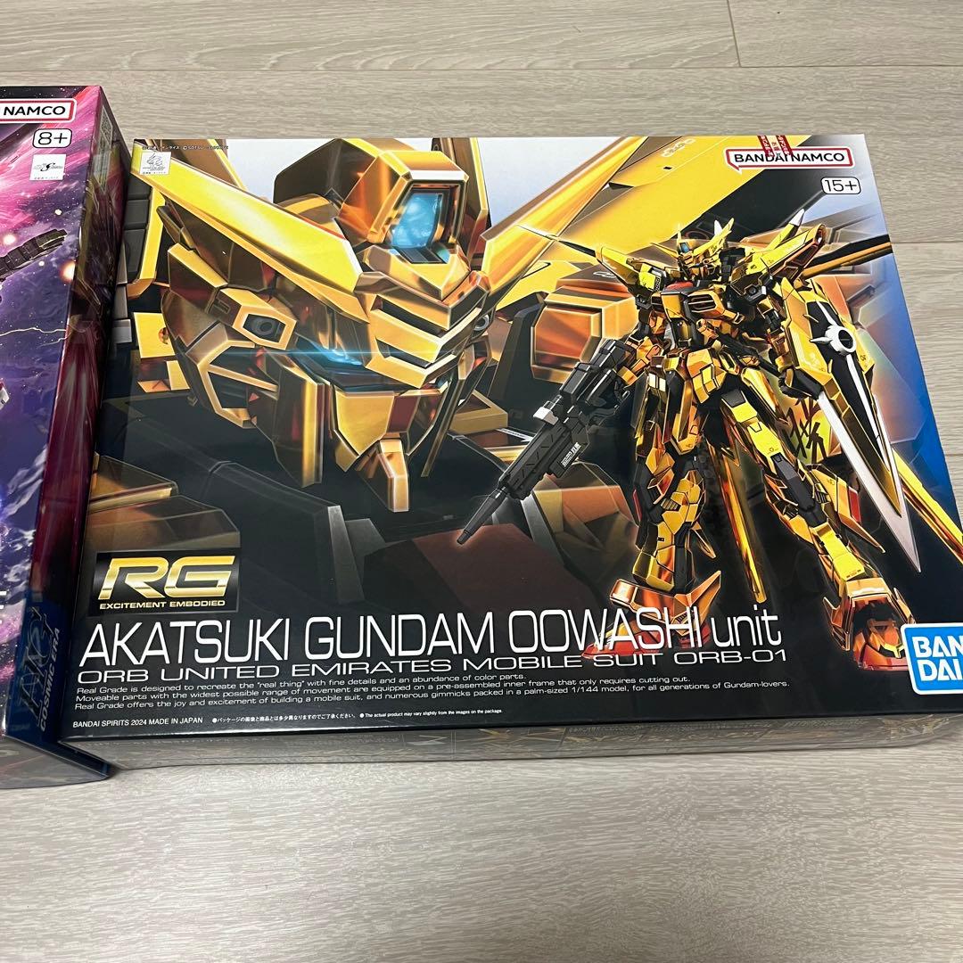 ディスティニーガンダムゼウスシルエット RGアカツキガンダムRG