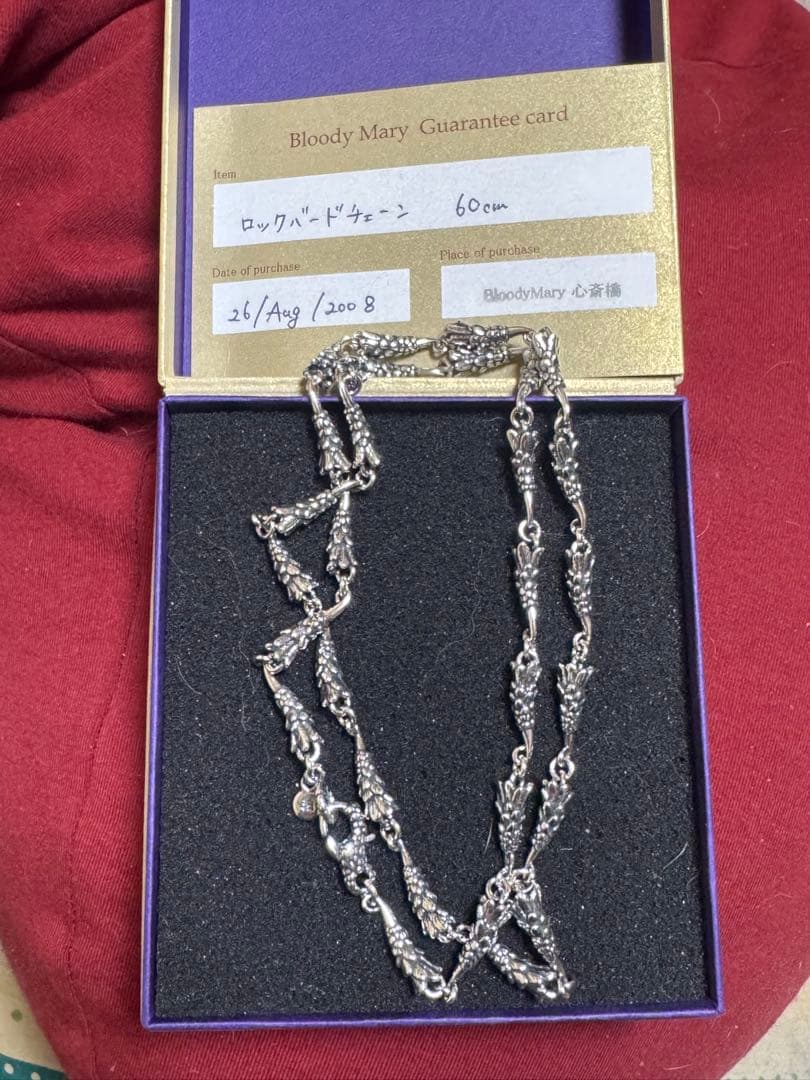本物正規品ブラッディマリーロックバードネックレス60センチ
