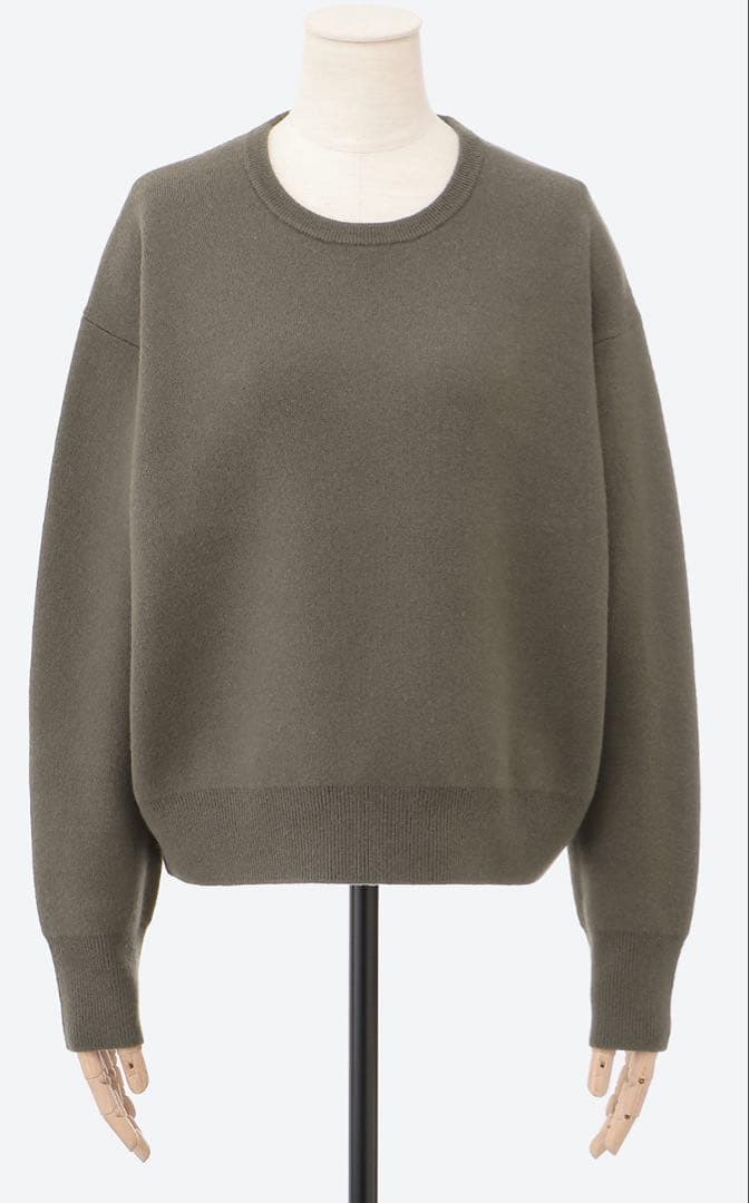 ebure エブール ソフトスムースニット クルーネックニットプルオーバー