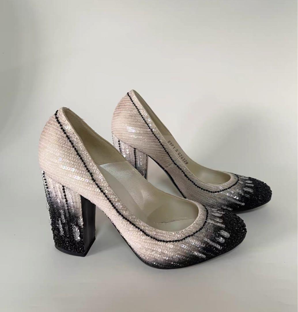 CHANEL シャネルビーズ装飾 ハイヒール パンプス