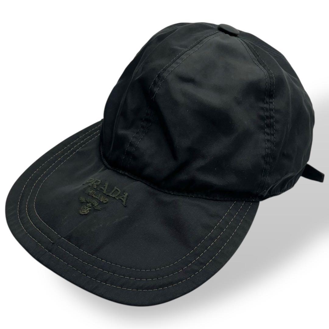 PRADA プラダ キャップ　CAP 帽子 黒　Mサイズ ブラック　144 PRADA（プラダ） 【爆買】PRADA 帽子 キャップ ロゴ Re Nylon ベース