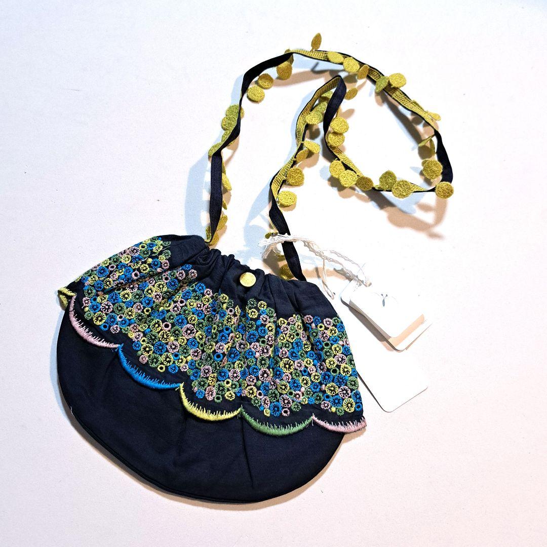 新品ミナペルホネン skyful ショルダーバッグ キッズ ネイビー