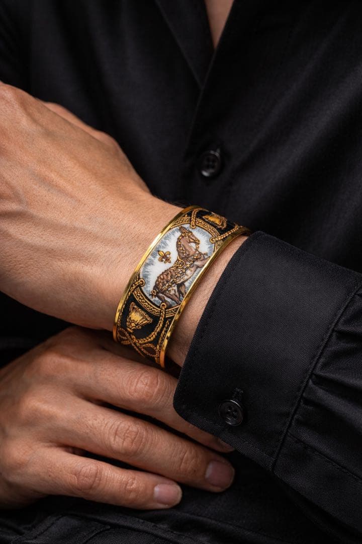 エルメス エマイユ バングル 馬柄 オーストリア HERMES ブレスレット