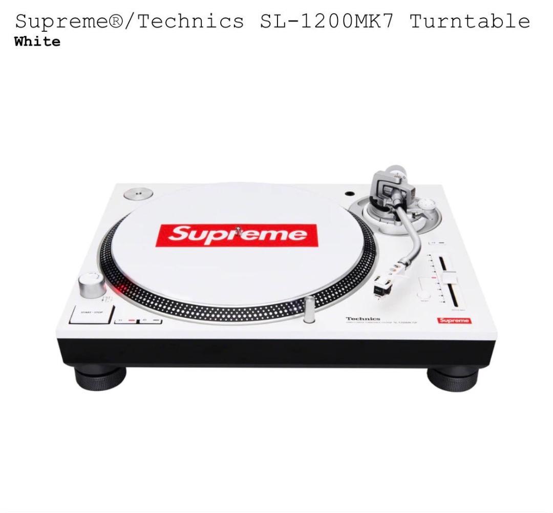 新品未使用 Supreme Technics SL-1200MK7 White Technics x Supreme Turntables (SL-1200MK7SP) - One Pair of
