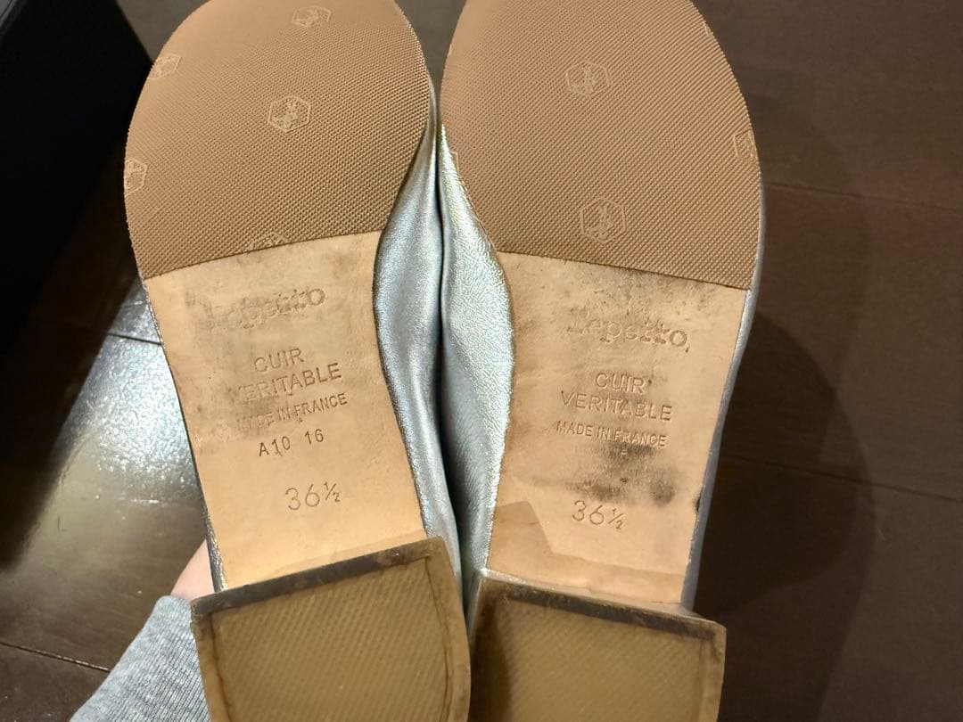 美品　Letetto レペット カミーユ シルバー 36.5 23.5cm