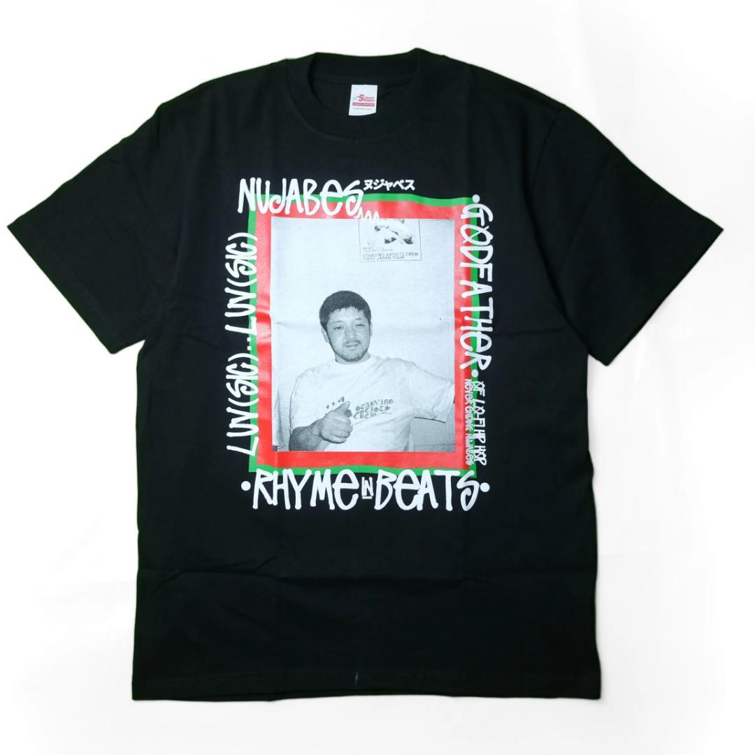 1枚のみ Nujabes XLサイズ Tシャツ ブラック JUN SEBA YEN TOWN MARKET tシャツ 「Nujabes」ヌジャベス ロゴ Tシャツ メンズ