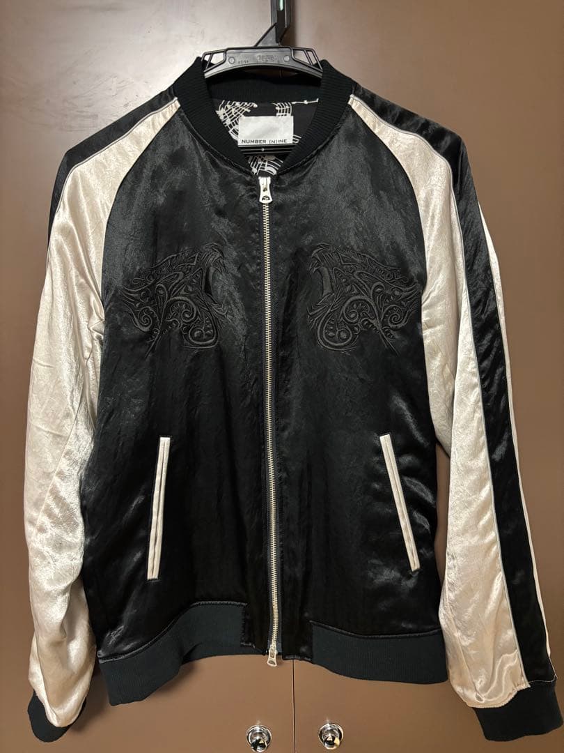 NUMBER (N)INE スカジャン 黒/白