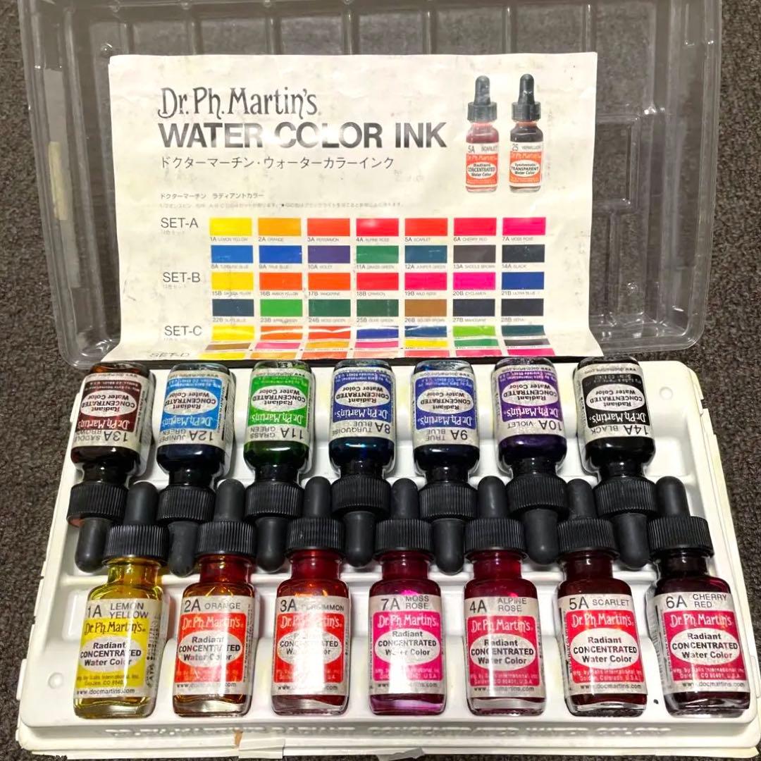 ドクターマーチン ウォーターカラーインク 14色セット - メルカリ