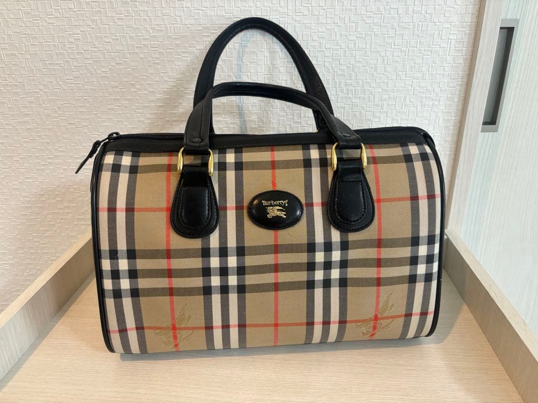 ヴィンテージ　バーバリー　ボストンバッグ　状態良好