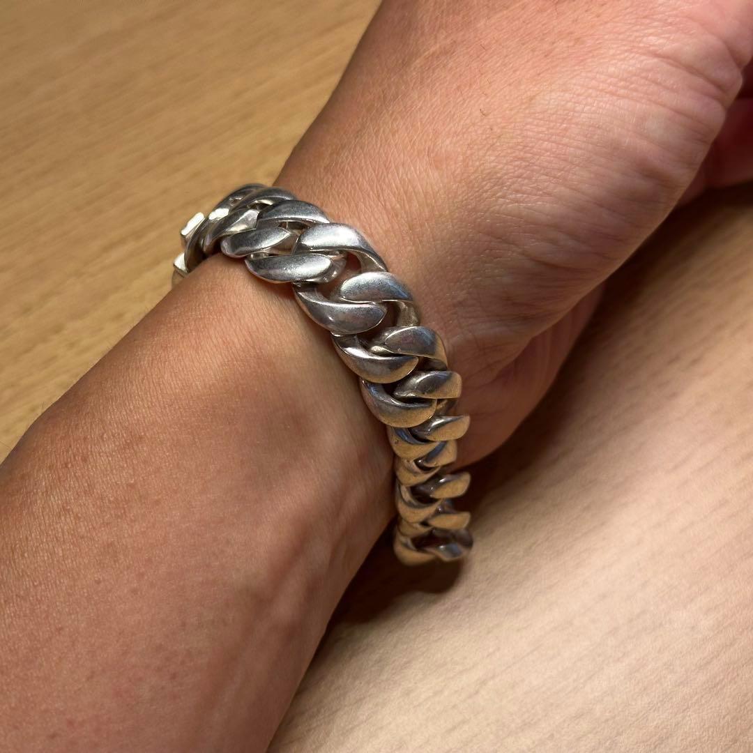 67g 80sヴィンテージ メキシカンチェーンブレスレット シルバー925