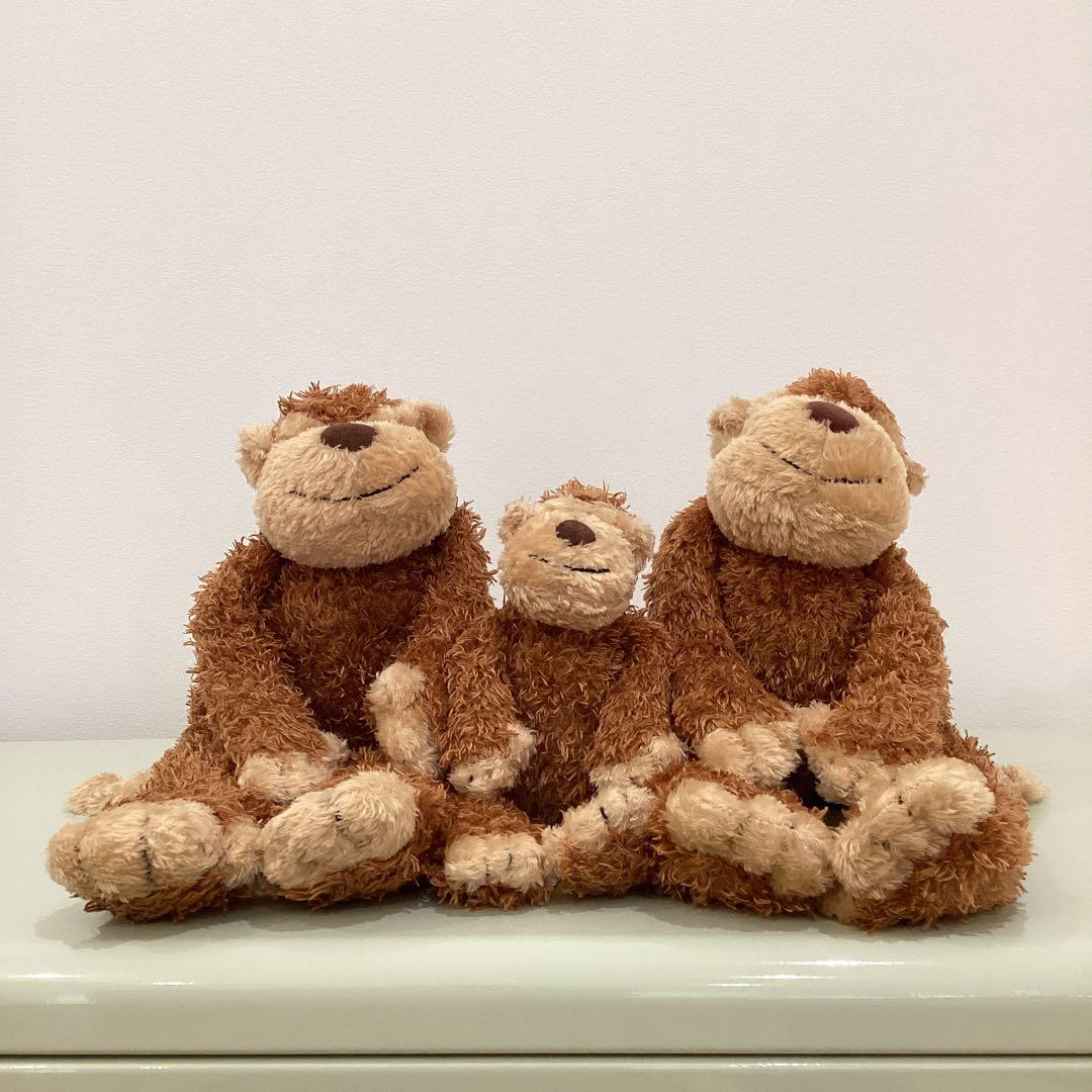 ジェリーキャット　 お猿さん家族　ヴィンテージ ジェリーキャット Jellycat ぬいぐるみ サル 猿バシュフル Mサイズ