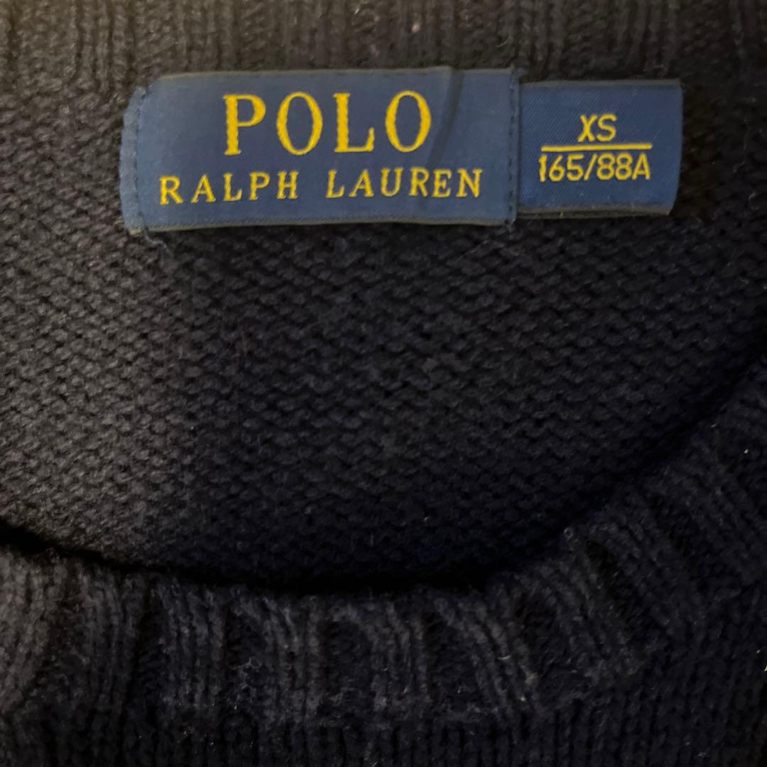 正規品】POLOラルフローレン ポロベアニット セーター ネイビー - メルカリ