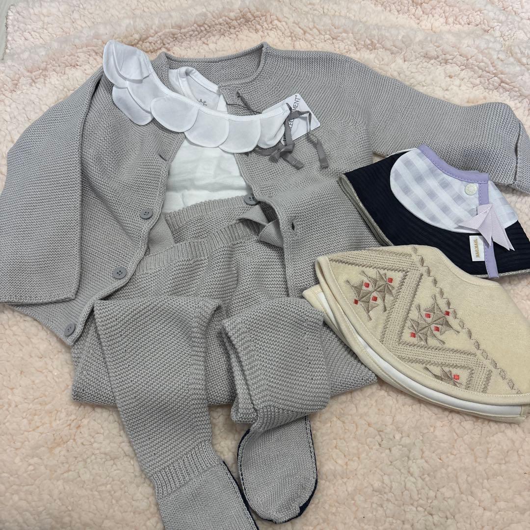 MARLMARL セットアップ　スタイ　ニット　ロンパース