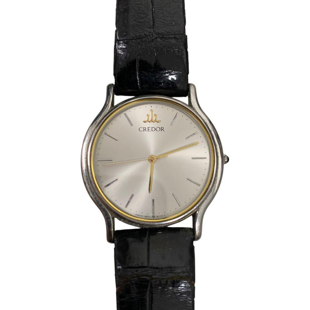 カ*オ様 A11151 CREADOR クォーツ時計 9571-6000 シルバ