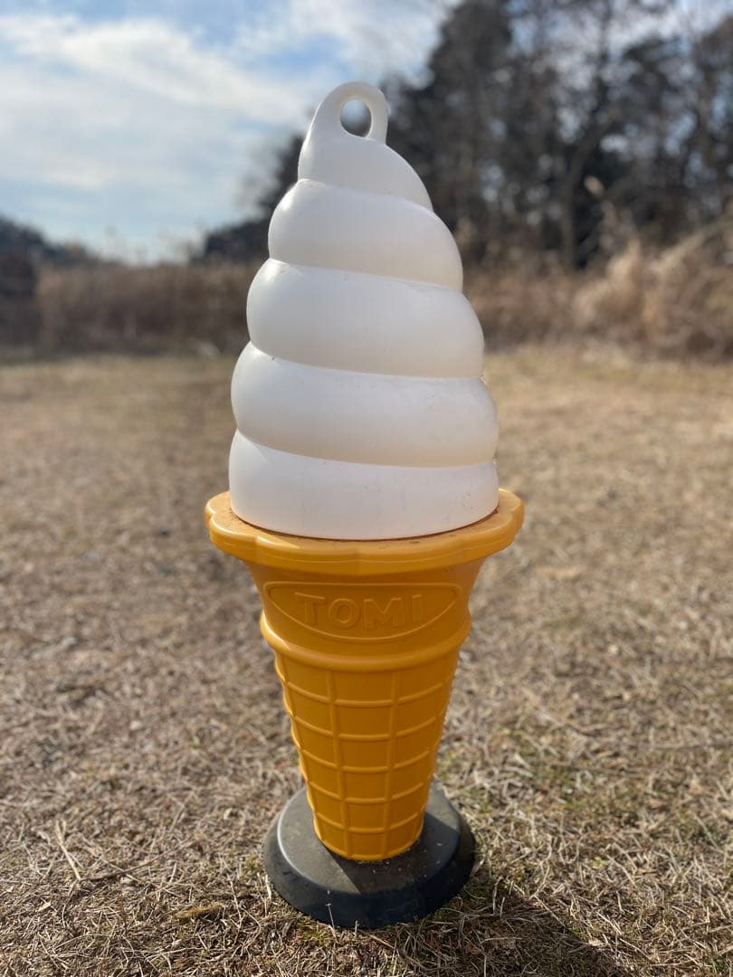 【非売品】スジャータ TOMI ソフトクリーム スタンド　ライト点灯　中古品