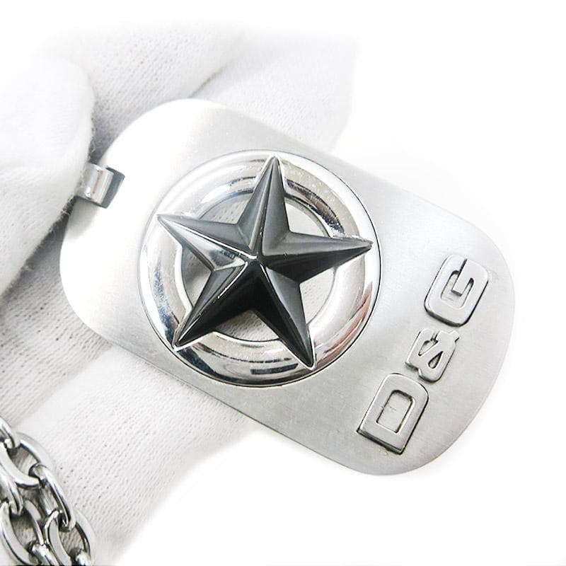 DOLCE&GABBANA D＆G ドッグタグ ブラックスター ネックレス 中古