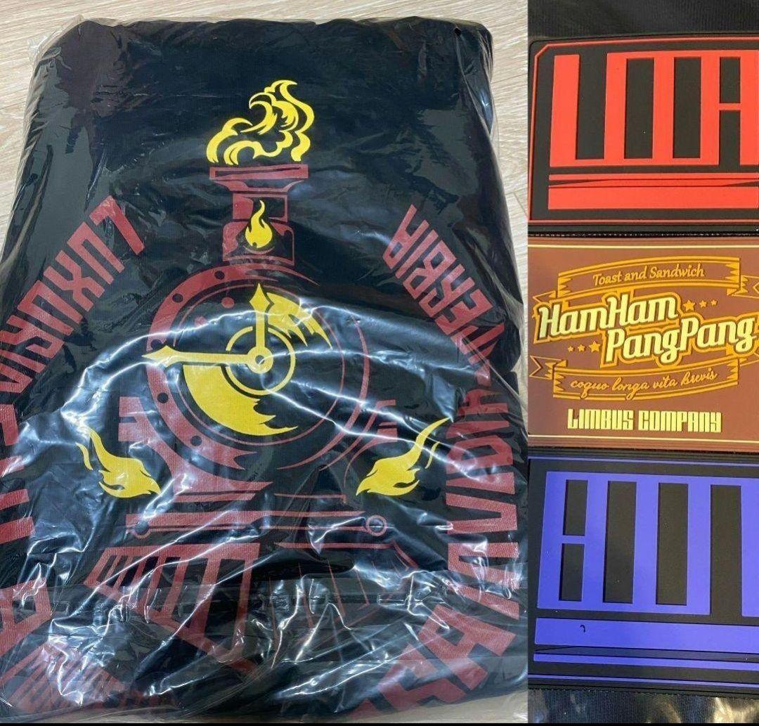 リンバスカンパニー　パーカー ハムハムパンパン限定バッチ3枚付き リンバスカンパニージップパーカー ハムハムパンパン 限定バッチ3枚