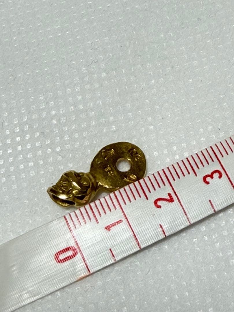 STOP LIGHT K18 全金 スカル ネックレス 3.9g 超希少 高山