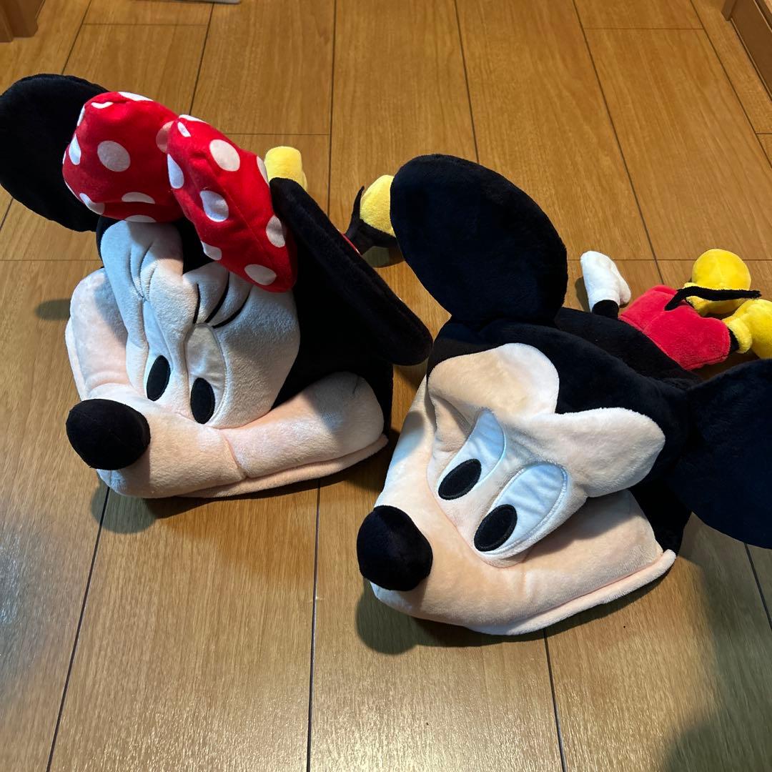 即日発送 ディズニー ミッキー ミニー ぬいぐるみ ファンキャップ ペア
