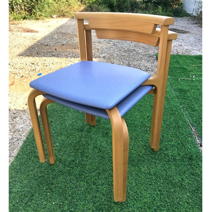 ●天童木工 椅子 イス 2脚 セット T-5348WB-ST型 天然木製フレーム