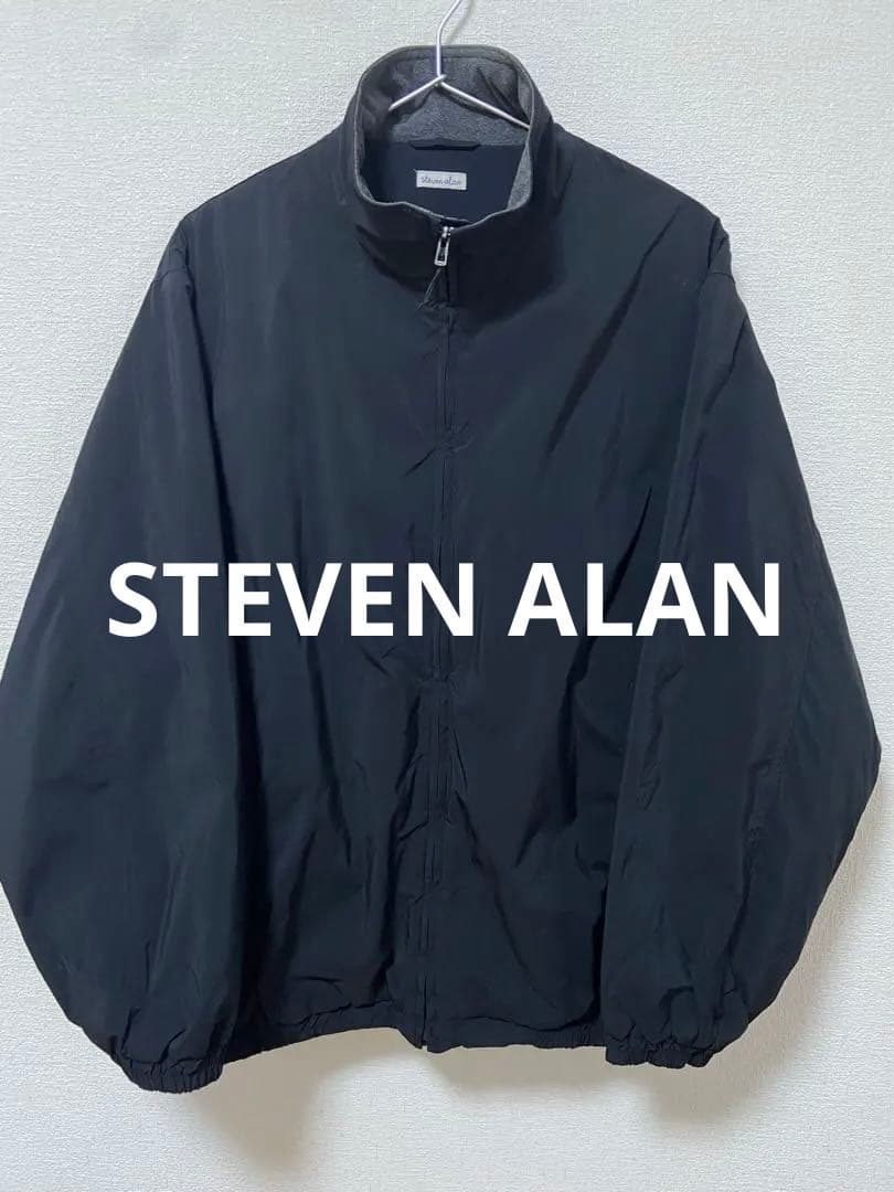 【美品】STEVEN ALAN ウォームアップ ブルゾン　ブラックＬ