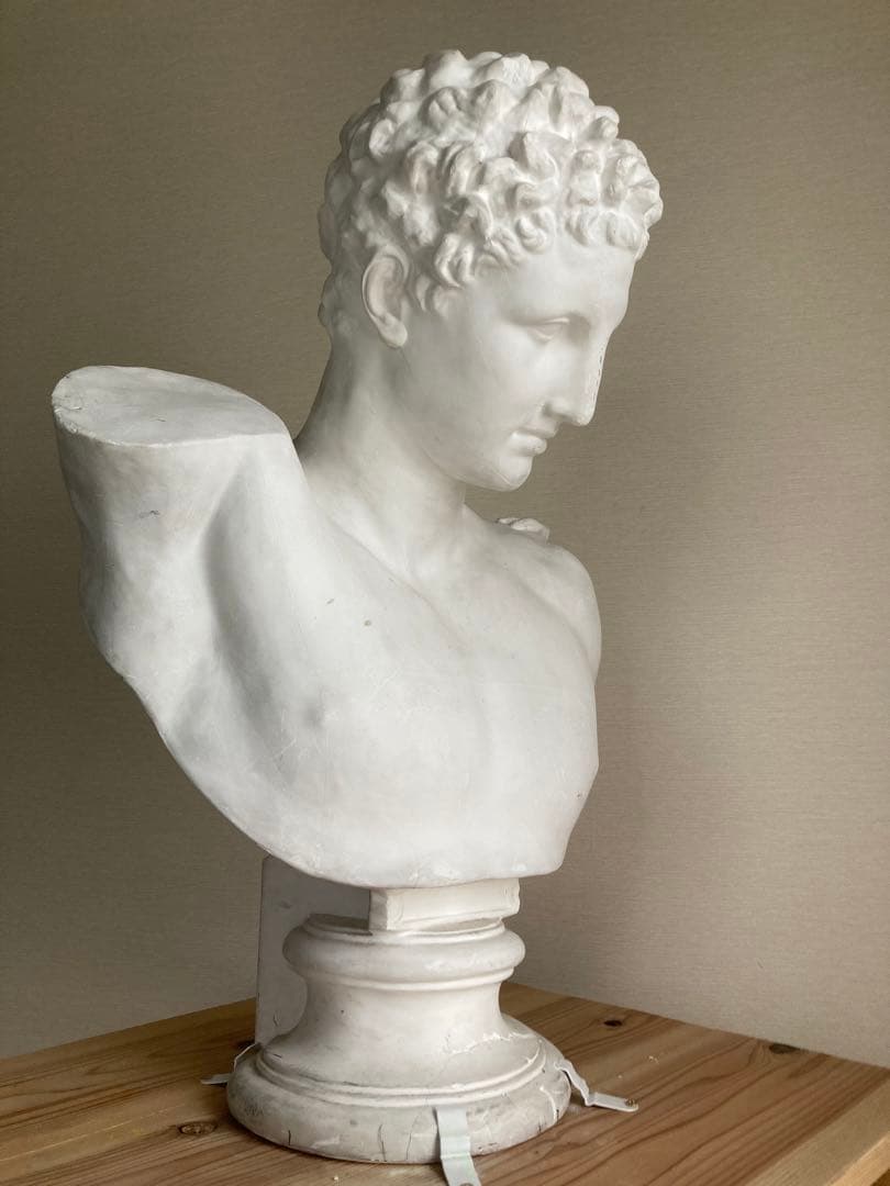 ヘルメス 胸像 石膏像 重さ13.5kg 高さ約80cm - メルカリ