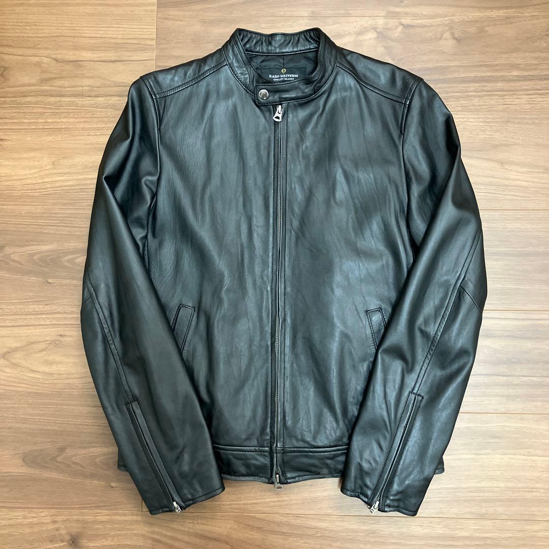 ナノユニバース　レザージャケット　革ジャン　羊革