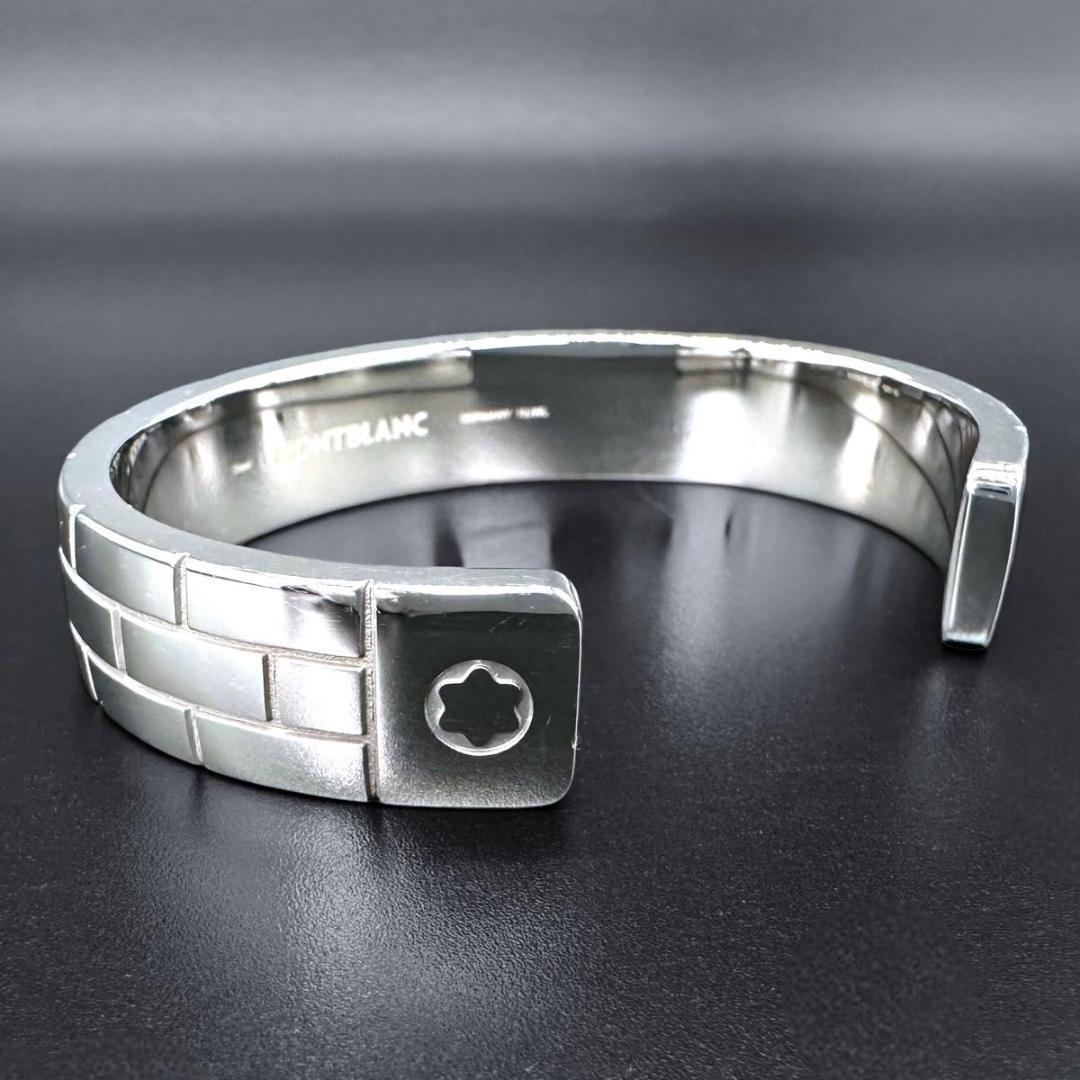 Montblanc モンブラン ブルー サファイア ステンレススチール バングル