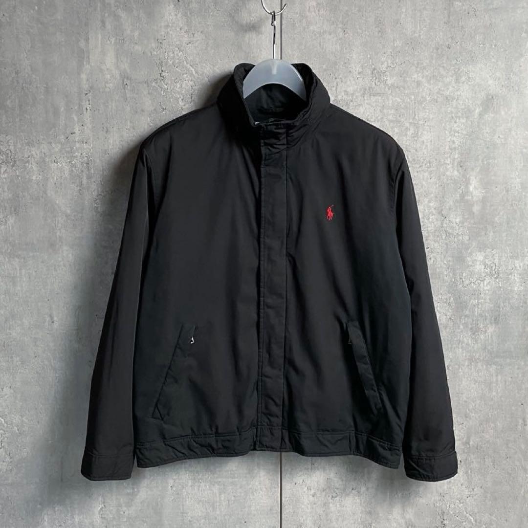 ジャケット・アウター 90s POLO RL padded harrington jacket BLK