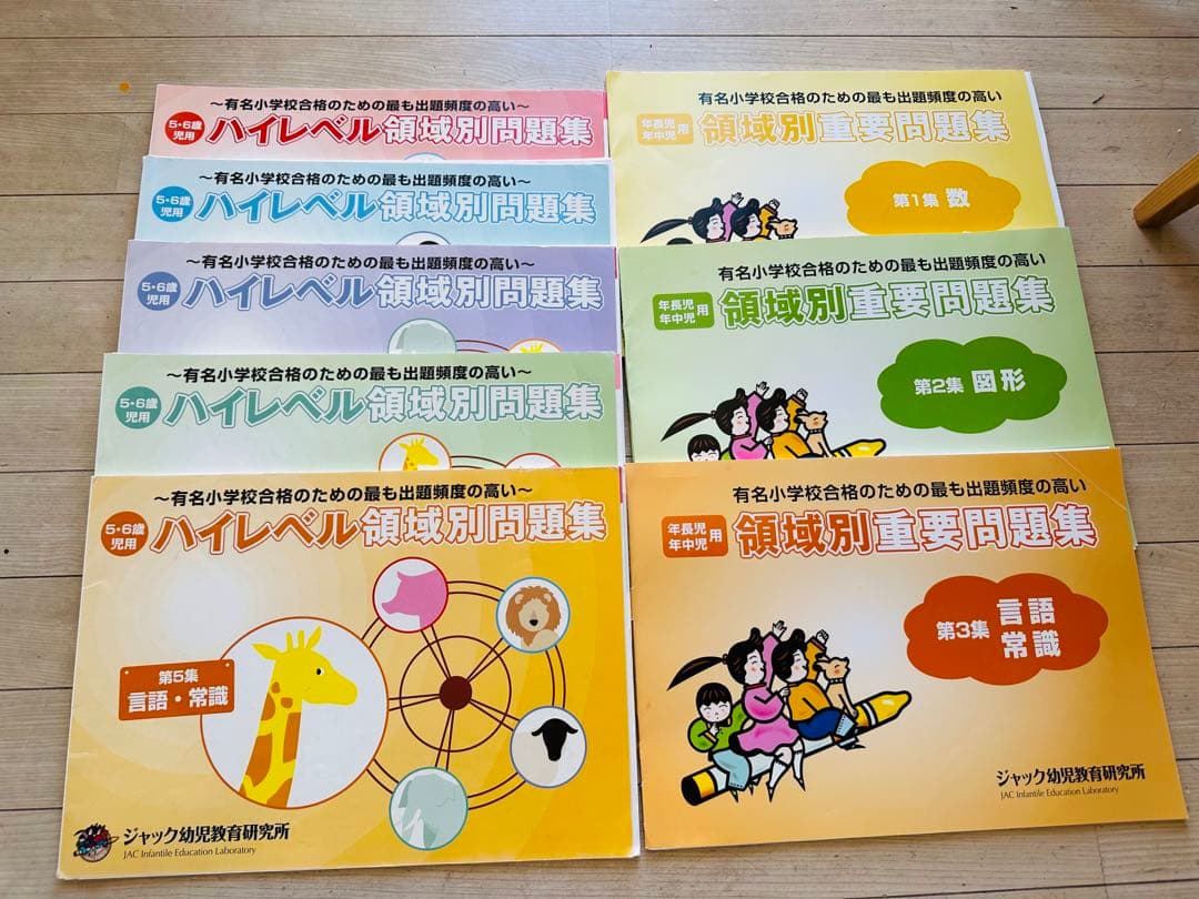 ジャック幼児教育研究所　ハイレベル領域別問題集　領域別重要問題集