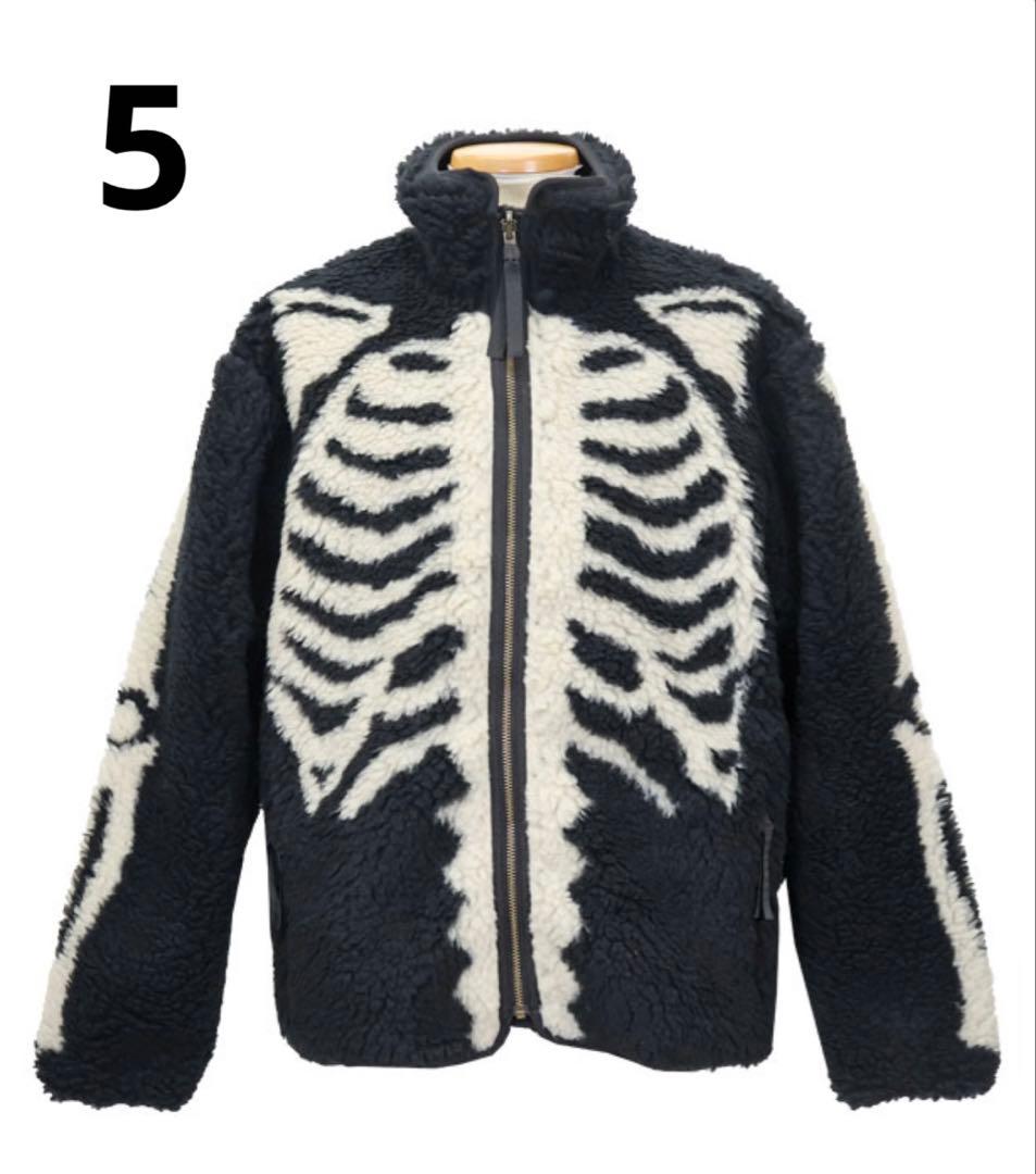 KAPITAL (キャピタル) BONE柄ボアフリース リバーシブルブルゾン