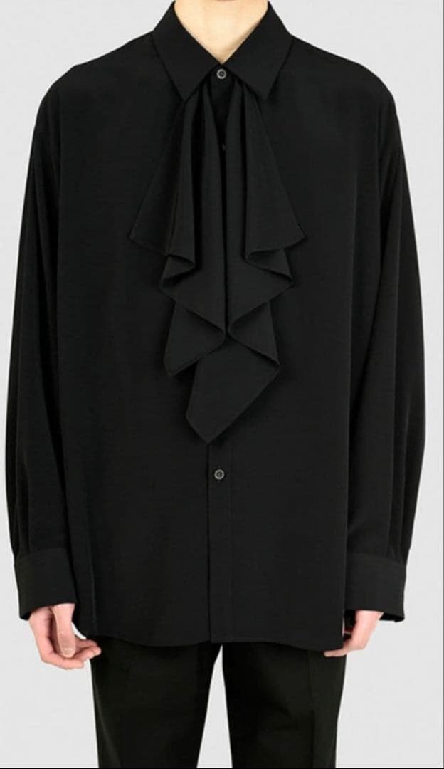 【BIG SALE】LAD MUSICAN フリル シャツ 黒