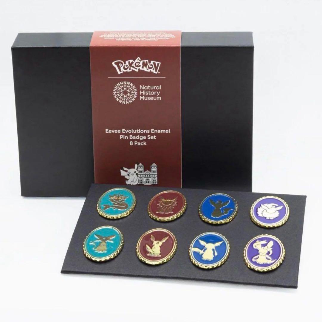 ポケモン　イーブイ　ピンバッチセット　ロンドン自然史博物館　Pokémon