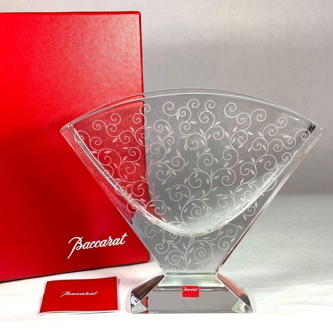 バカラ ランデブー フラワーベース エッチング ツタ模様 H21cm 新品未使用