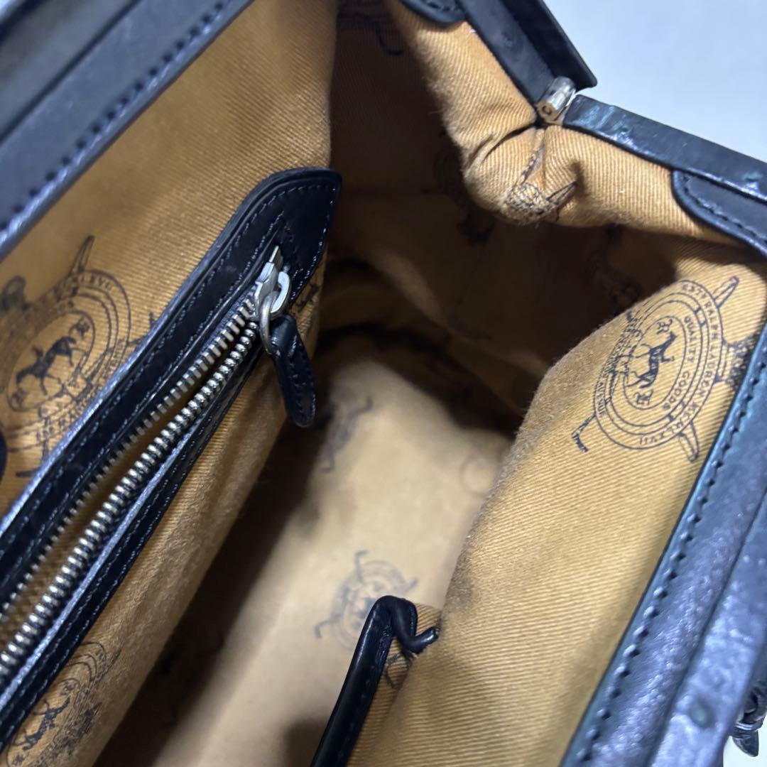 極希少】ラルフローレン トートバッグ レザー エンボスロゴ 2way 収納袋