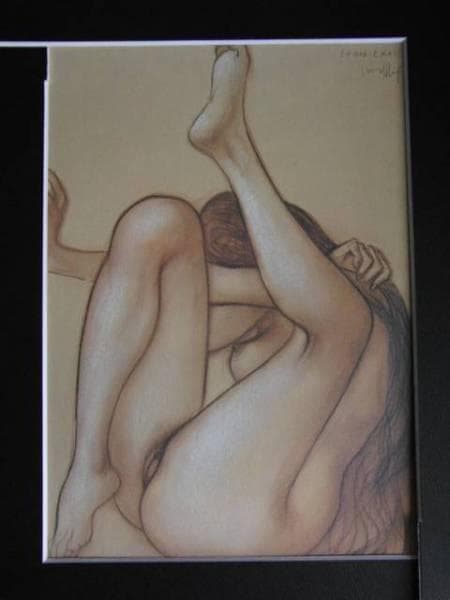 古沢　岩美、デッサン　Ｌ、希少な額装用画集より、新品額装付、状態良好