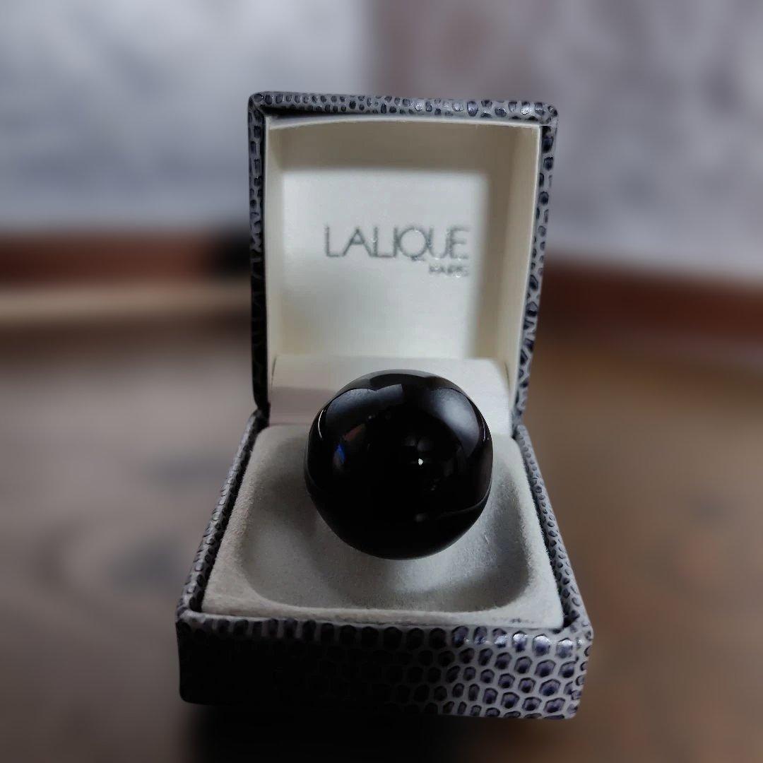 お年玉価格　LALIQUE ブラッククリスタルリング
