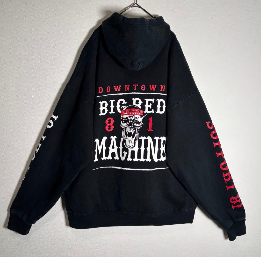 Hanes ヘルズエンジェルス　バックプリント　裏起毛　ジップアップパーカー