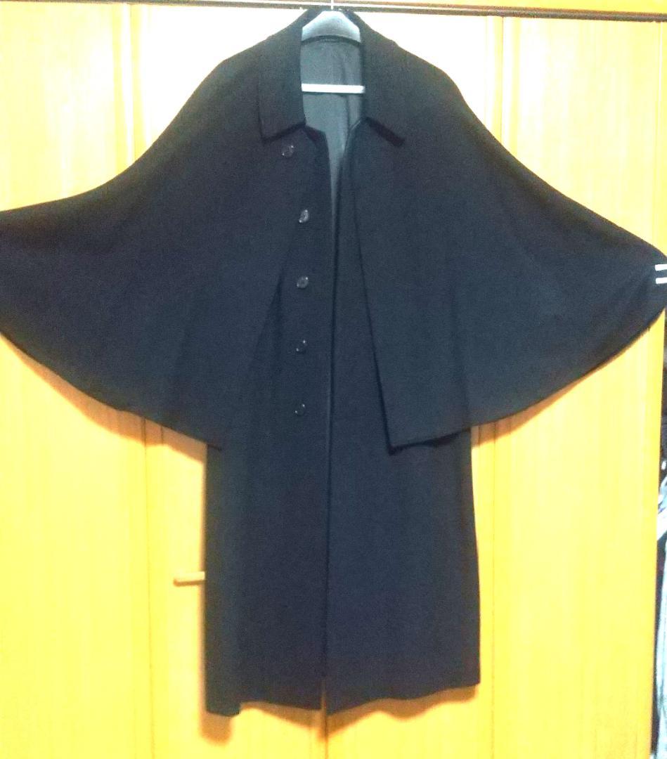 和装 トンビコート カシミヤ20％ メンズLサイズ ブラック