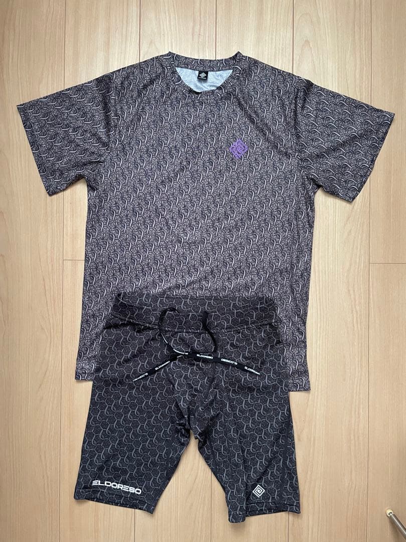 エルドレッソ　Tシャツ&ランニングタイツ　セット　サイズS ELDORESO（エルドレッソ） ELDORESO Breaking Long Spats メンズ