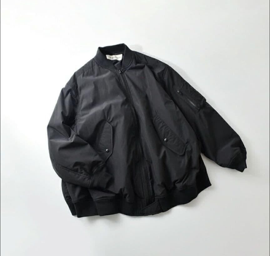 The Shinzone フレア フライトジャケット ブラック　大人ミューズ