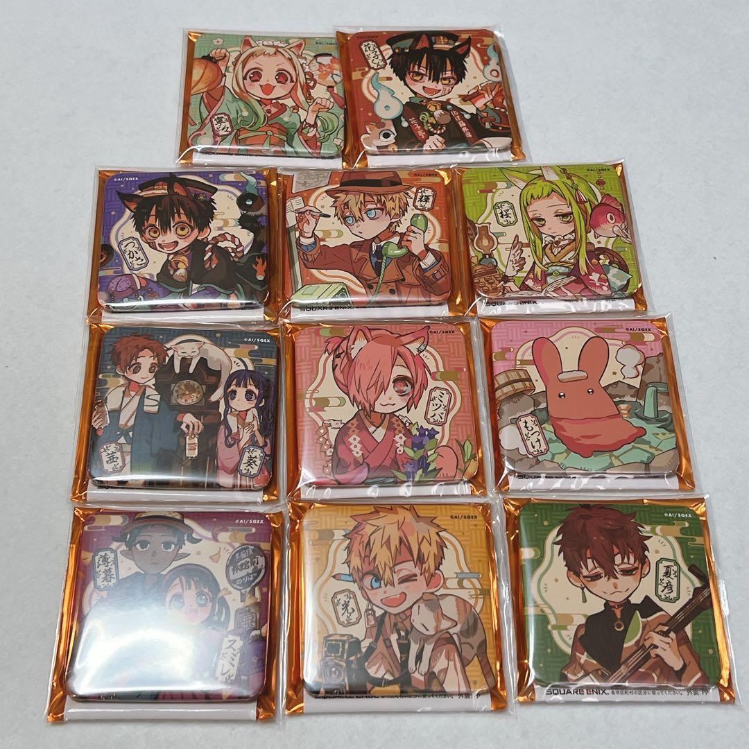 地縛少年花子くん ミュージアム 化け猫旅館花 スクエア缶バッジ