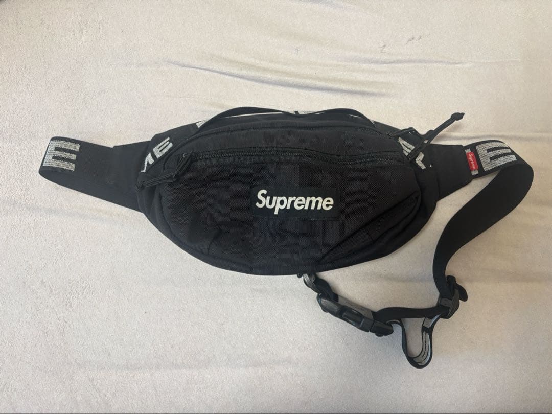 Supreme ウエストバッグ 黒 SS18 コーデュラ ナイロン Supreme シュプリーム 18FW Waist bag ウエストバッグ ブラック